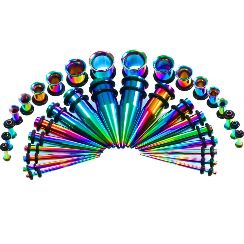 Reeks van metalen tapers voor een geleidelijke en comfortabele uitbreiding.