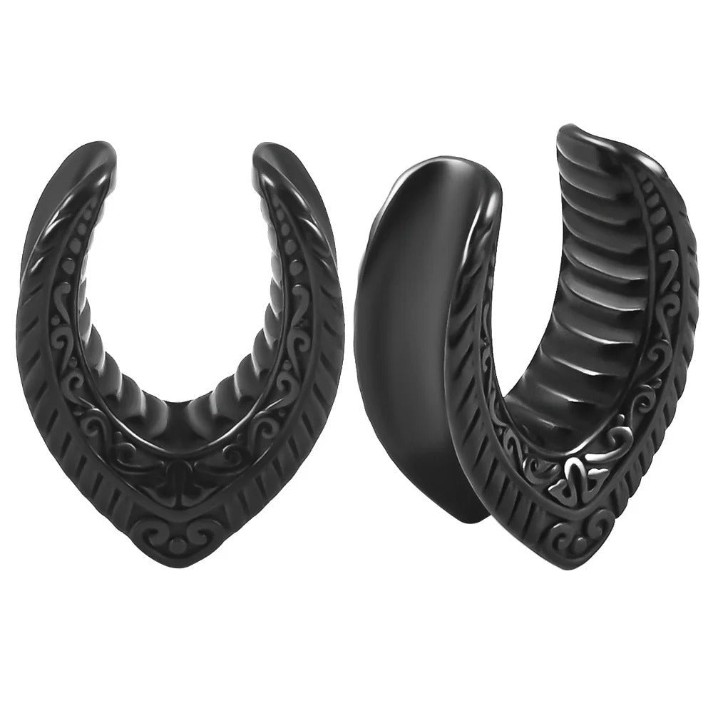 Oorpluggen met een modern tribaal motief en perfecte afwerking.