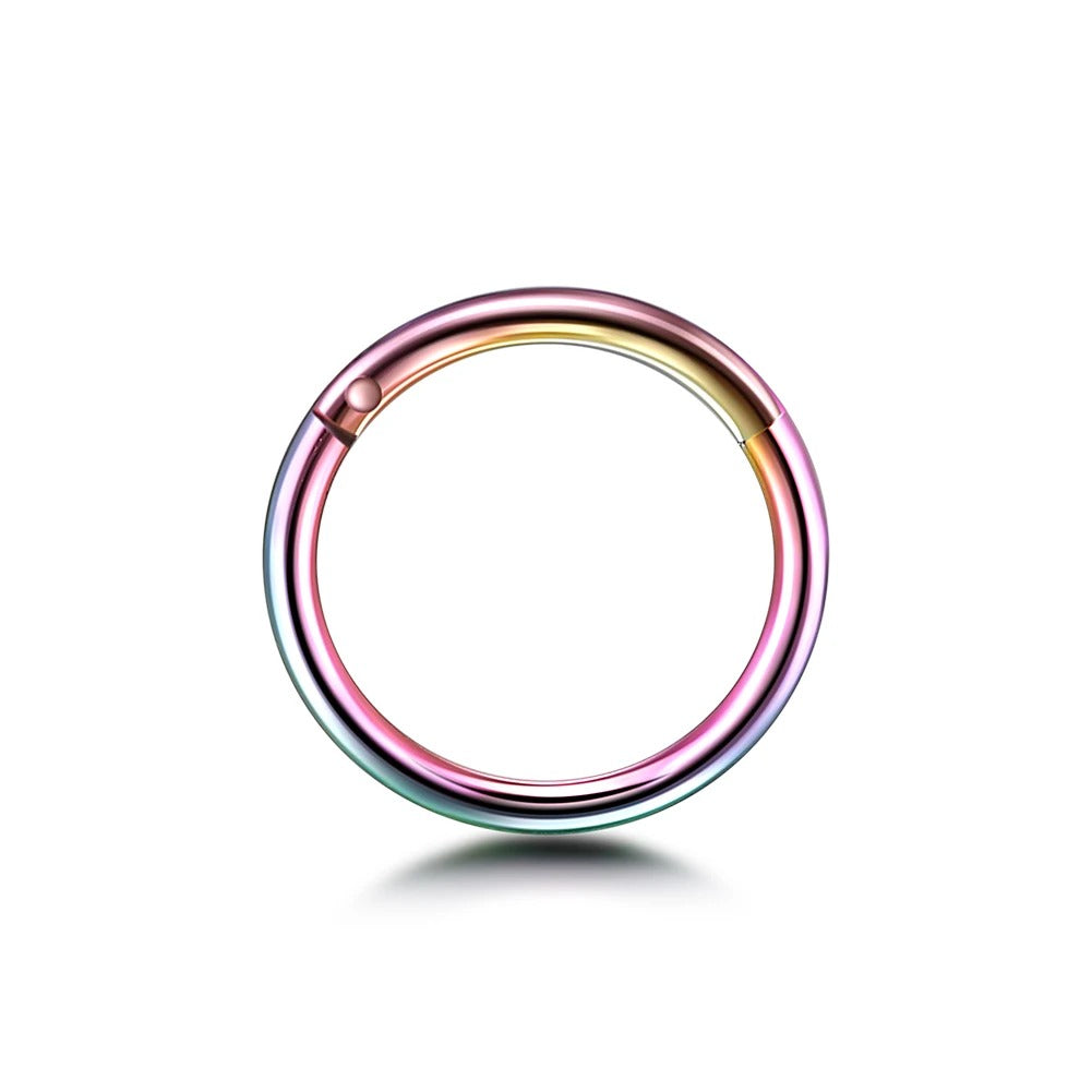 Oilslick wenkbrauwboog piercing ring