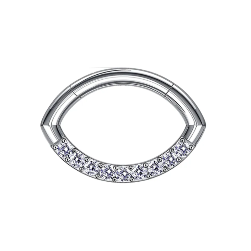 Neussieraad in titanium, ovale vorm voor een onderscheidende stijl.