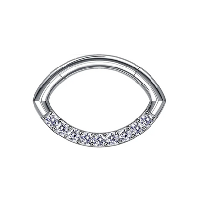 Neussieraad in titanium, ovale vorm voor een onderscheidende stijl.