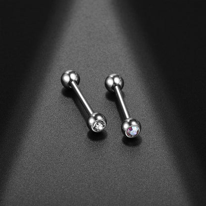 twee tongpiercings op een zwarte achtergrond