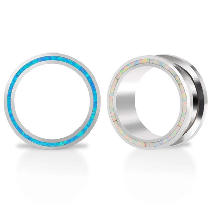 Zilver en opaal ooraccessoire, voor een dagelijkse touch van mysterie