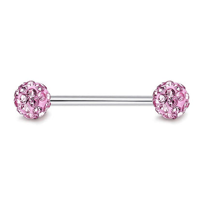 Elegante tongstaaf ingelegd met zirkonia's, subtiele schittering