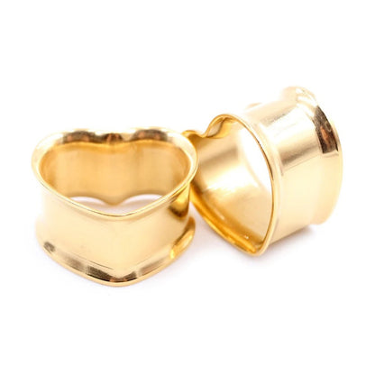 Holle gouden hart oorsieraad, toon je romantiek